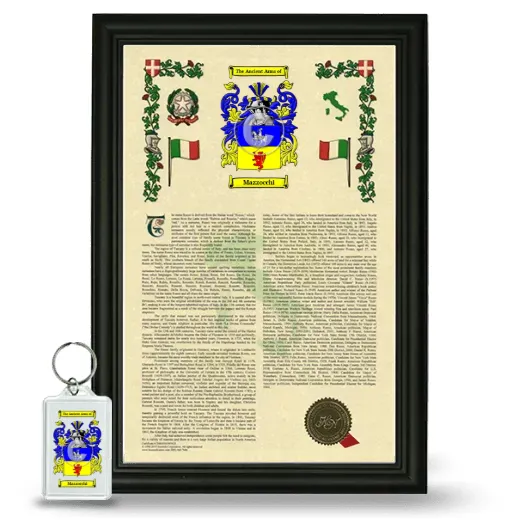 Mazzocchi Framed Armorial History and Keychain - Black