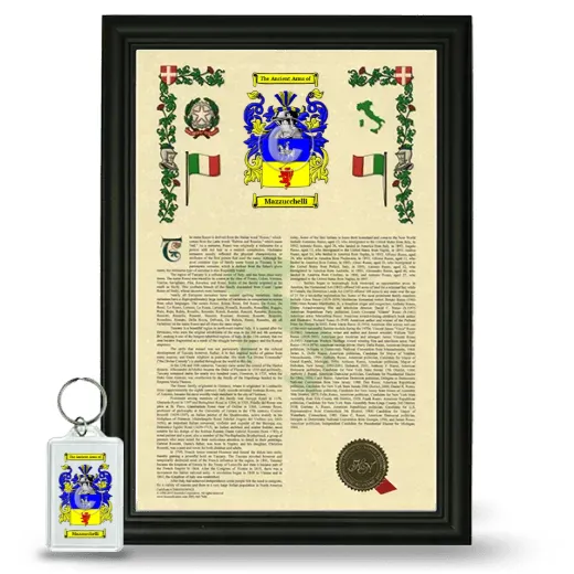 Mazzucchelli Framed Armorial History and Keychain - Black
