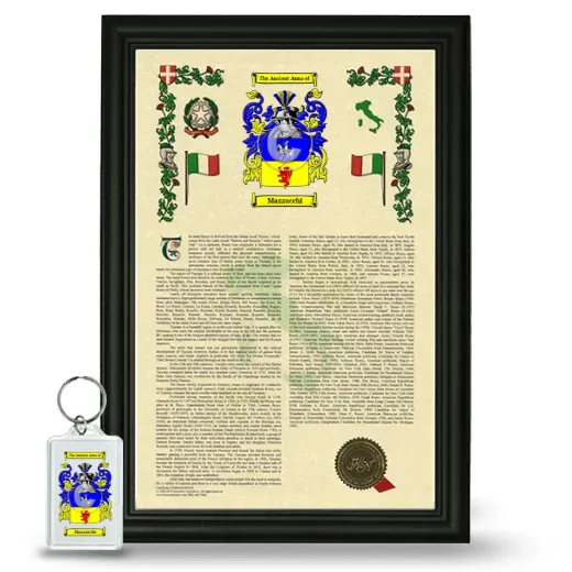 Mazzucchi Framed Armorial History and Keychain - Black