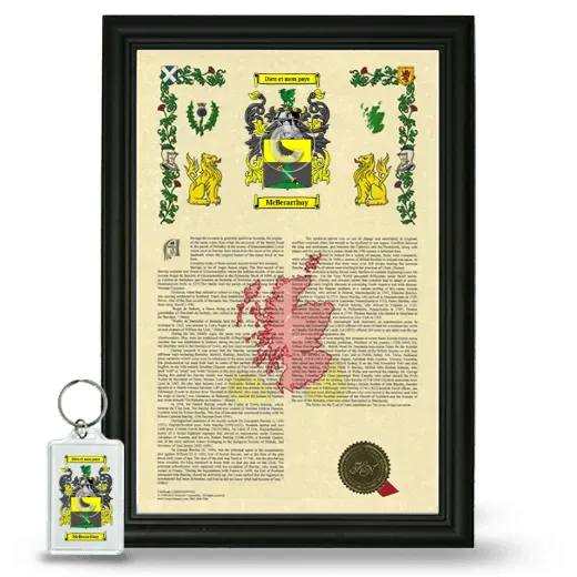 McBerarthay Framed Armorial History and Keychain - Black