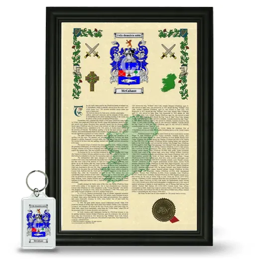 McCahant Framed Armorial History and Keychain - Black
