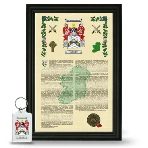 McCooley Framed Armorial History and Keychain - Black