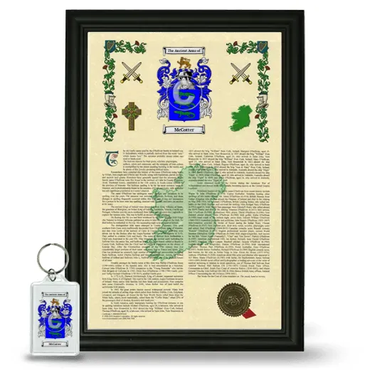 McCotter Framed Armorial History and Keychain - Black