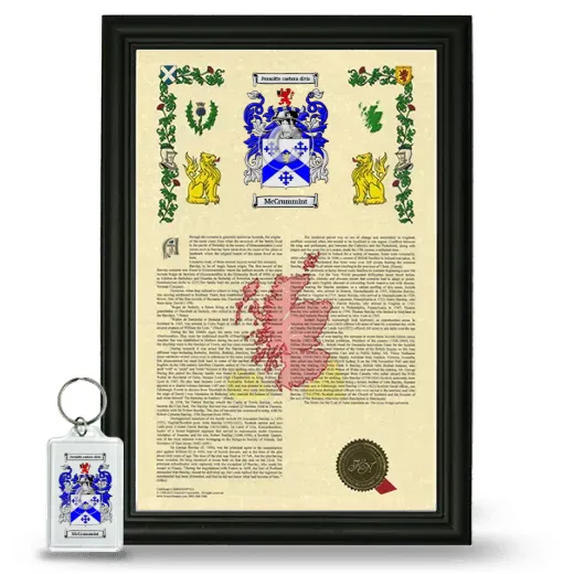 McCrummint Framed Armorial History and Keychain - Black