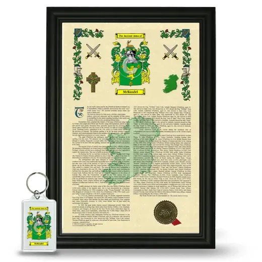 McRandel Framed Armorial History and Keychain - Black