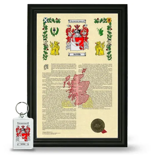 McWilly Framed Armorial History and Keychain - Black