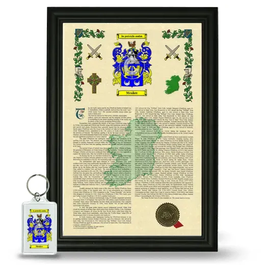 Meaker Framed Armorial History and Keychain - Black