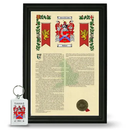 Mehew Framed Armorial History and Keychain - Black