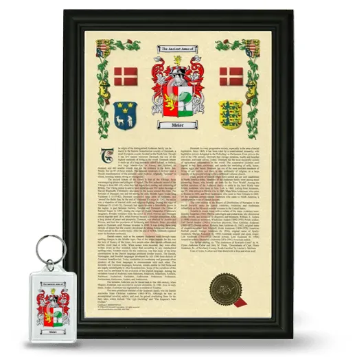 Meier Framed Armorial History and Keychain - Black
