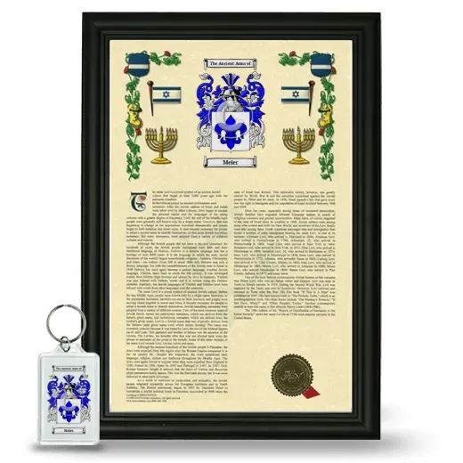 Meier Framed Armorial History and Keychain - Black