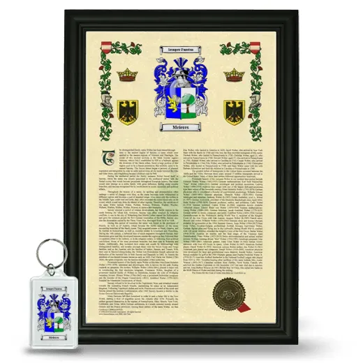 Meieres Framed Armorial History and Keychain - Black