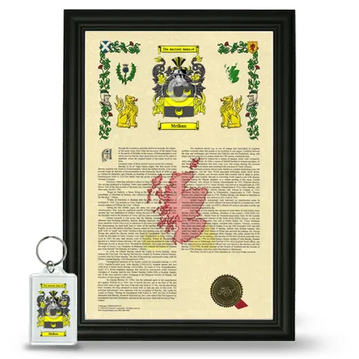 Meikan Framed Armorial History and Keychain - Black