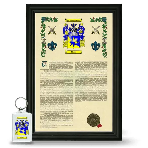 Melot Framed Armorial History and Keychain - Black