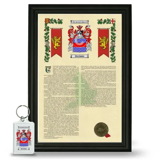 Merrimint Framed Armorial History and Keychain - Black