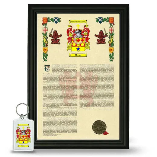 Merser Framed Armorial History and Keychain - Black