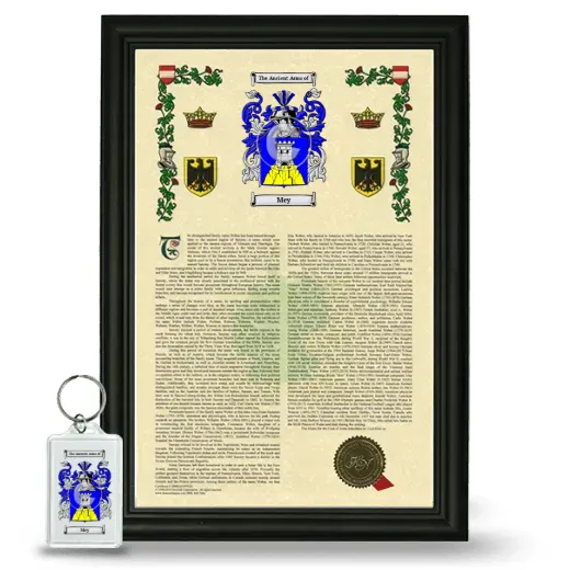 Mey Framed Armorial History and Keychain - Black