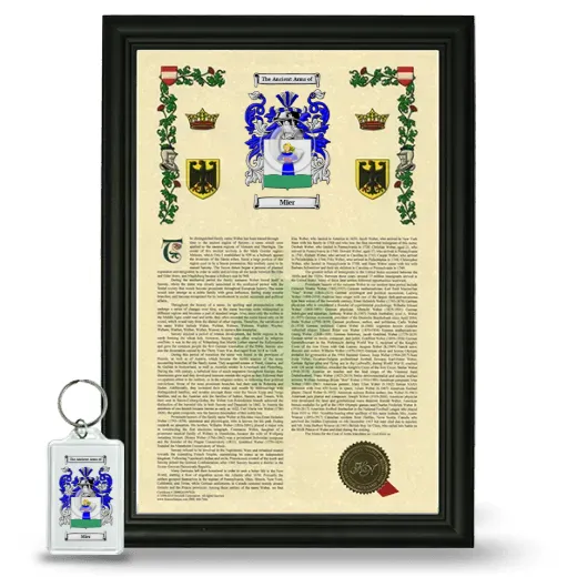Mier Framed Armorial History and Keychain - Black