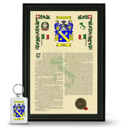 Mingos Framed Armorial History and Keychain - Black