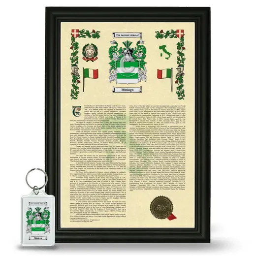Miniago Framed Armorial History and Keychain - Black