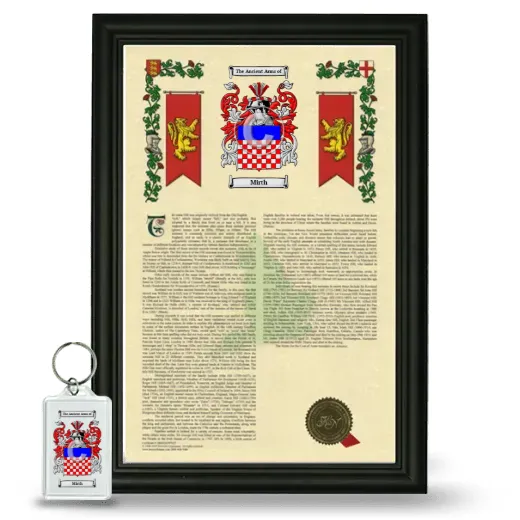 Mirth Framed Armorial History and Keychain - Black