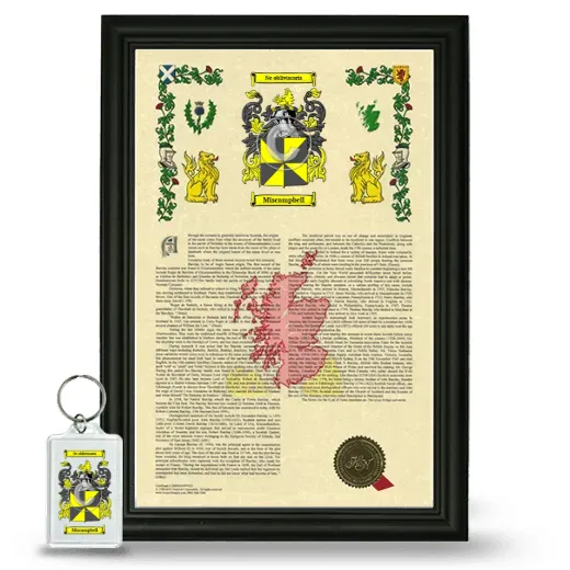 Miscampbell Framed Armorial History and Keychain - Black