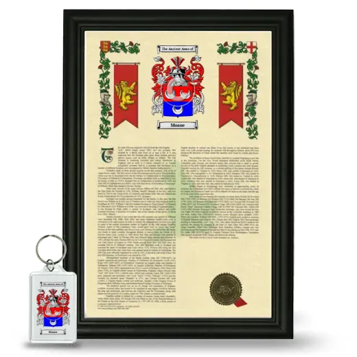 Moane Framed Armorial History and Keychain - Black