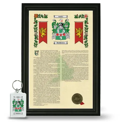 Mockleston Framed Armorial History and Keychain - Black