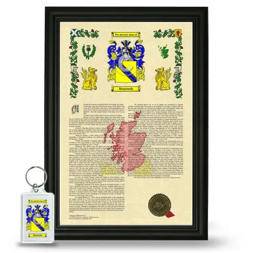 Monteath Framed Armorial History and Keychain - Black
