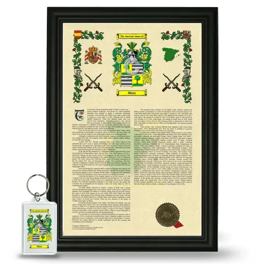 Mora Framed Armorial History and Keychain - Black