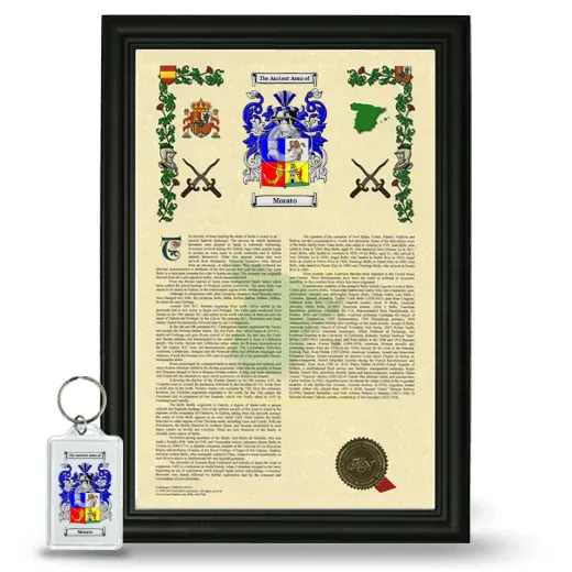 Morato Framed Armorial History and Keychain - Black