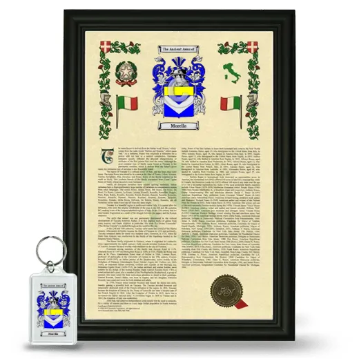 Morella Framed Armorial History and Keychain - Black