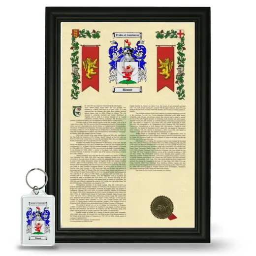 Mount Framed Armorial History and Keychain - Black