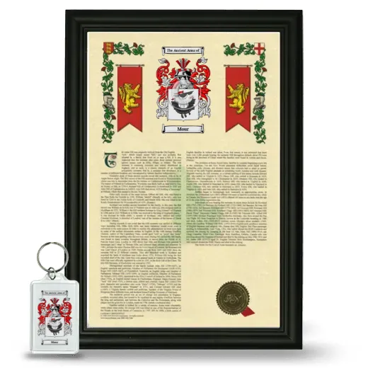 Mour Framed Armorial History and Keychain - Black