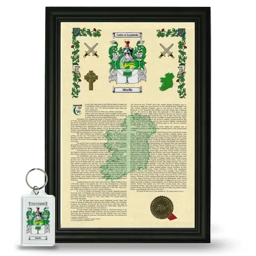 Murfie Framed Armorial History and Keychain - Black