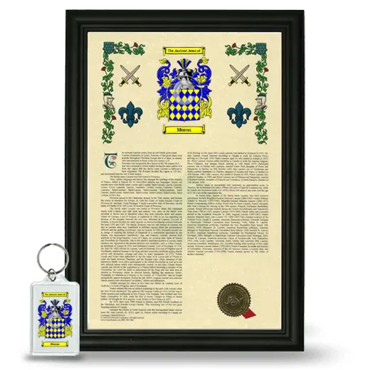 Muron Framed Armorial History and Keychain - Black