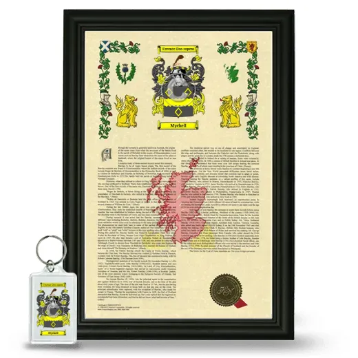 Mychell Framed Armorial History and Keychain - Black