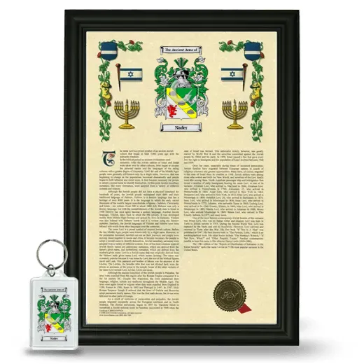 Nader Framed Armorial History and Keychain - Black