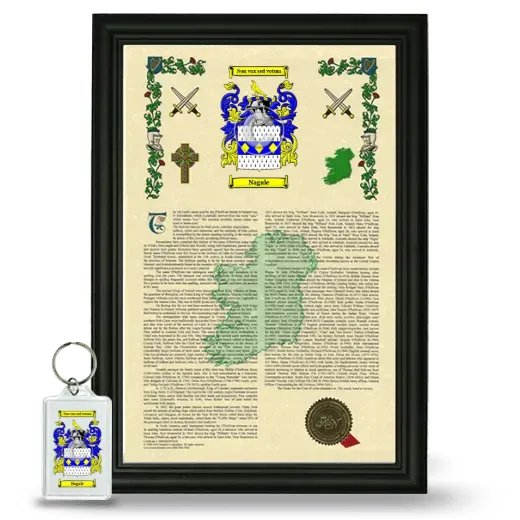 Nagale Framed Armorial History and Keychain - Black