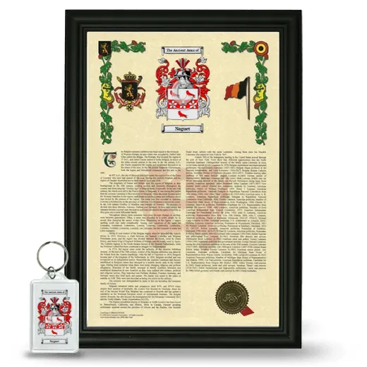 Naguet Framed Armorial History and Keychain - Black
