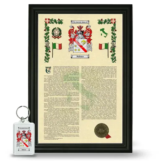 Nalesso Framed Armorial History and Keychain - Black