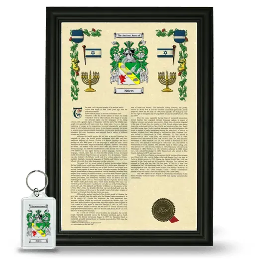 Neiers Framed Armorial History and Keychain - Black