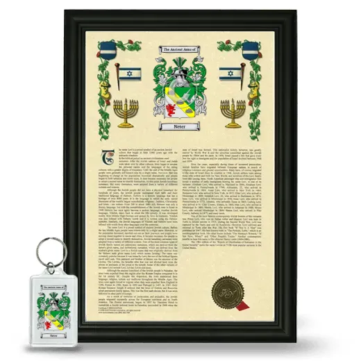 Neter Framed Armorial History and Keychain - Black