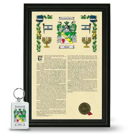 Netter Framed Armorial History and Keychain - Black
