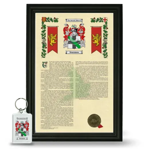 Neuenman Framed Armorial History and Keychain - Black
