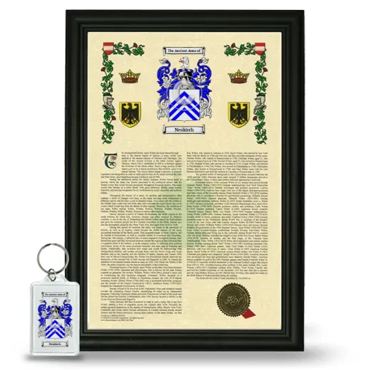 Neukirch Framed Armorial History and Keychain - Black