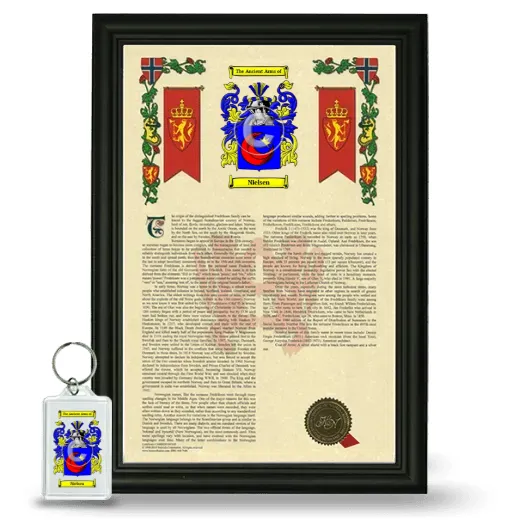 Nielsen Framed Armorial History and Keychain - Black