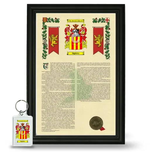 Nightley Framed Armorial History and Keychain - Black