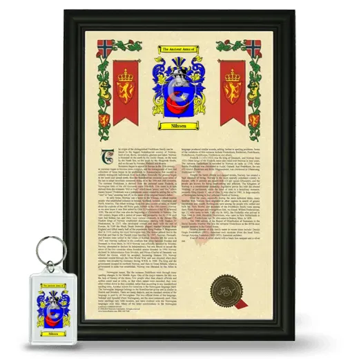 Nilssen Framed Armorial History and Keychain - Black