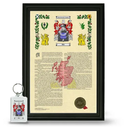 Nitt Framed Armorial History and Keychain - Black