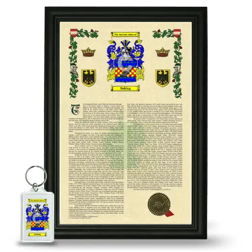 Nolting Framed Armorial History and Keychain - Black